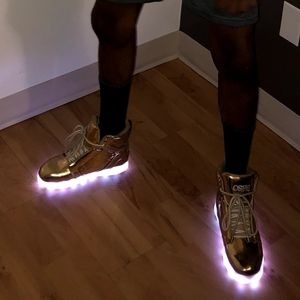 Light up gold sneaker
